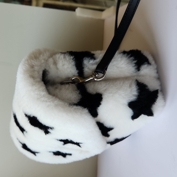 SAINT LAURENT YSL Toy Loulou Star Shearling Pouch Bag RARE - Picture 3 of 10